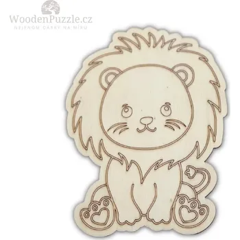 omalovánky WoodenPuzzle.cz Dřevěné omalovánky - lev malý