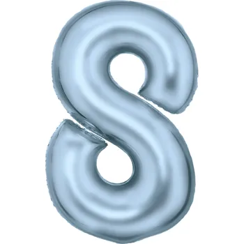 Balónek Amscan Fóliový balónek číslice 8 Satén 86 cm - barevné varianty Barva: Modrá