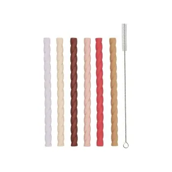 Silikonová brčka Mellow Mix Color I - set 6 ks