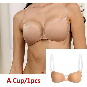 Dámské spodní prádlo Silikonová neviditelná podprsenka s průhlednými ramínky Barevná varianta: Pleťová, Velikost: A