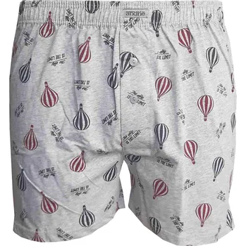 Trenýrky Andrie PS 5737 šedé-červené pánské trenýrky Barva: červená, Velikost: 3XL