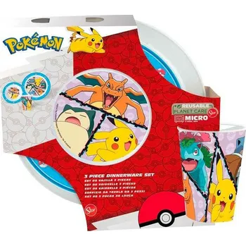 dětská jídelní sada STOR Jídelní sada Pokémon 3ks