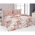 Sada 2 ks povlečení BLANKA MATRAGI - ORCHID, květinový vzor na tmavě pudrové, bavlněný MAKO satén, digitál, 140x200cm + 70x90cm