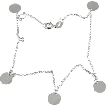 Náramek ŠPERKY-NM, Zlatý náramek na nohu bílé zlato 1882 Délka náramku: 25 cm