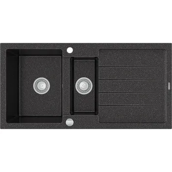 Granitový dřez Granitový dřez MEXEN ANDRES 100 x 50 cm černý-skvrnitý