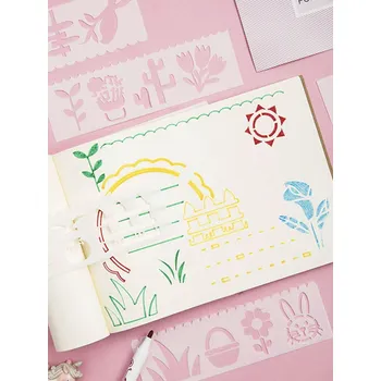 kreativní sada Obrázkové šablony na obtahování pro děti (8 ks)