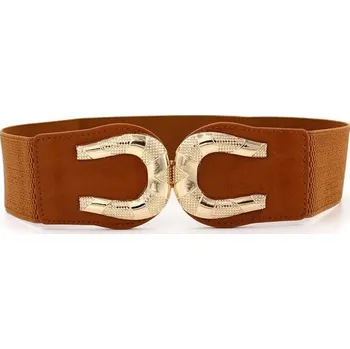 Opasek Dámský elastický pásek na šaty Shoe Hnědý Lifestyle 97k-cube