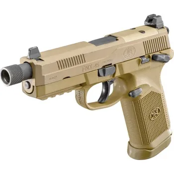 Airsoft FN America Pistole sam. FN America, Model: FNX-45 Tactical, Ráže: .45 ACP, hl: 5,25", FDE povrch
