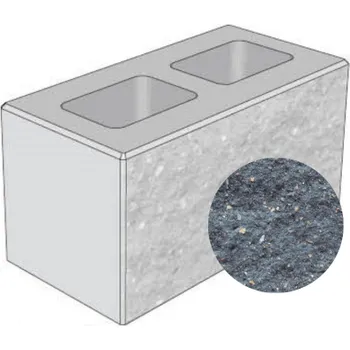 Zahradní obrubník Tvárnice CS-BETON CSBlok protistranně štípaná 40x20x20 cm černá
