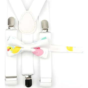 Motýlek Amparo Miranda® Dětský set motýlek a kšandy H003 White