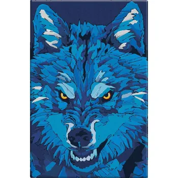 Dětské zboží Malování podle čísel - Naštvaný vlk - 40x60 cm, bez dřevěného rámu - CZ výroba