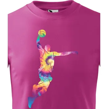 Chlapecké oblečení Dětské tričko Basketbalista, Barva Purpurová, Velikost 110 cm/4 roky, Canvas Dětské tričko Bezvatriko.cz 1762