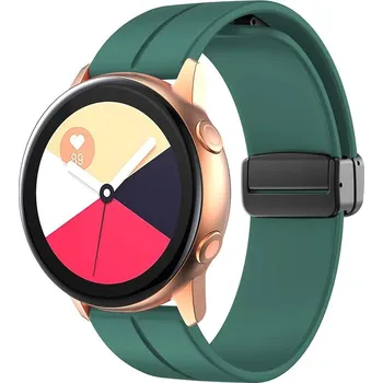 Ostatní příslušenství k chytrým hodinkám eses Silikonový řemínek s magnetickou přezkou 20 mm - Tmavě zelený