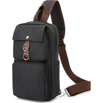 Canvasio plátěný crossbody batoh Barbro Černý 6L Canvasio F1010s1