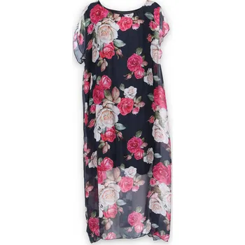 Dámské šaty Šaty hedvábí s rukávkem 7258 Itálie barva: černá