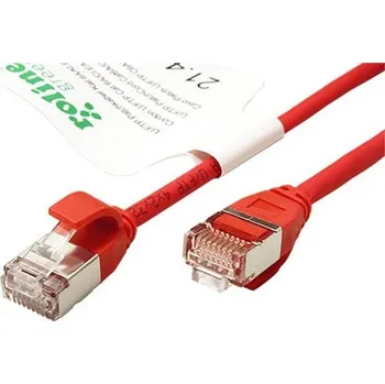 Síťový kabel ROLINE GREEN U/FTP patchkabel kat. 6a, tenký, LSOH, 5m, červený - 21.44.3317