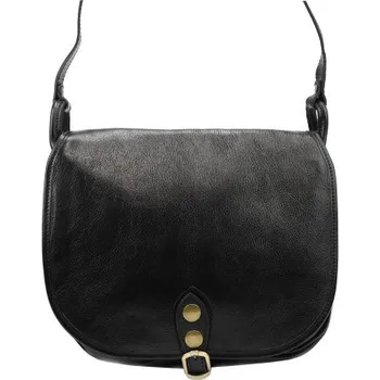 Kabelka Dámská kožená kabelka ČERNÁ Florence 8863 červené