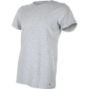 Pánské tričko Tričko pánské KR tenké výstřih U Outlast® - šedý melír XXL