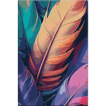 Dětské zboží Malování podle čísel - Pírka - 40x60 cm, bez dřevěného rámu - CZ výroba