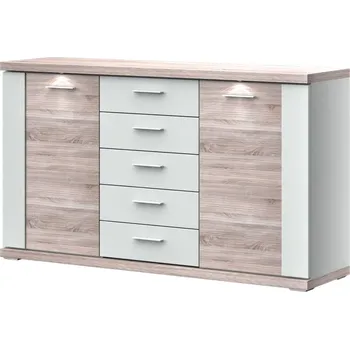 Komoda Komoda Manhattan Typ 21 Bílá arctic/grafit VL