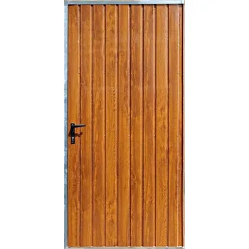 Vchodové dveře ZMK.Plechové dveře š.90 x 200 cm,Zl.dub,pravé