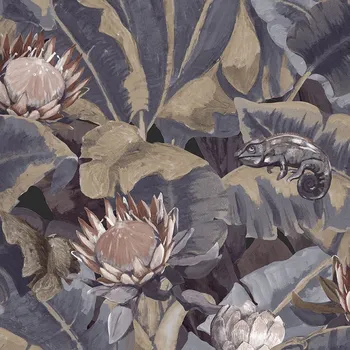 Tapeta Decoprint Vliesová tapeta Prales s chameleony BR24090, Breeze, Decoprint, velikost 0,53 x 10,05 m