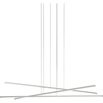 Linea Light Straight_P3, bílé svítidlo nad stůl, 49W LED 2700K, 152x108cm