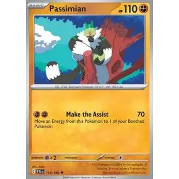 Volný čas Pokémon PAL 118/193 Passimian - Paldea Evolved Stav: Near Mint, Verze: NORMAL