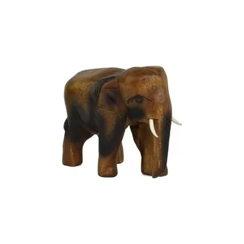Dřevěná soška Slon dlouhověkosti 10 cm