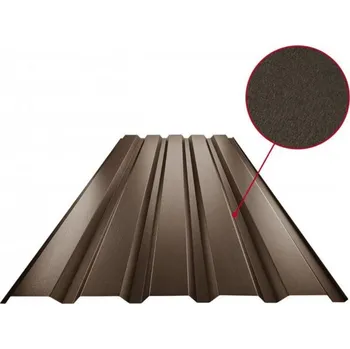 Střešní krytina Plech trapézový tmavě hnědý RAL 8028, TR35B - stěnový 0,50mm matný