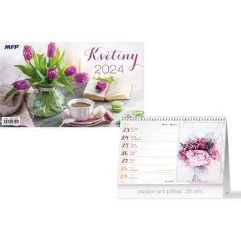 MFP Stolní kalendář Květiny 2024 Kalendář MFP Stolní kalendář Květiny 2024