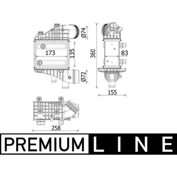 Motor automobilu Chladič turba MAHLE CI 552 000P