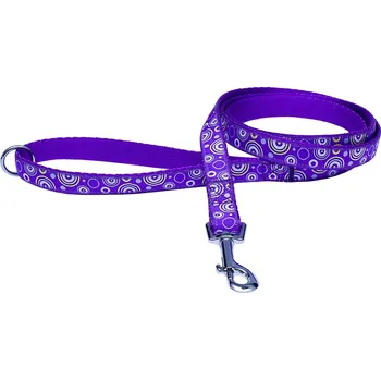 Vodítko pro psa BAFPET Popruhová vodítka KROUŽKY Barva: Fialová, Rozměr: 15mm x 150cm 18208KR
