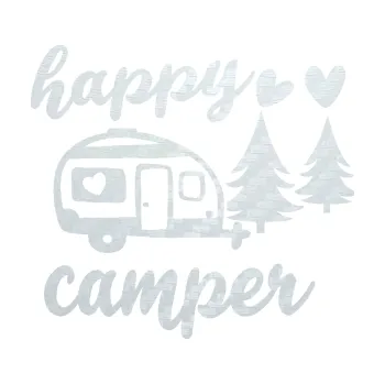 Samolepící dekorace SAMOLEPKA Happy camper pravá cestování (51 - 3D karbon bílý) NA AUTO, NÁLEPKA, FÓLIE, POLEP, TUNING, VLASTNÍ TEXT, TISK, AUTOSAMOLEPKY.cz, POLEPY, OBRÁZEK, LOGO, SAMOLEPKY