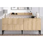 Designová komoda s policí Xarles 180 cm vzor dub