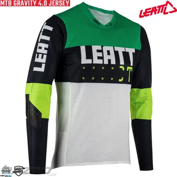 cyklistický dres Dres na kolo Leatt MTB Gravity 4.0 Jersey Jade 2023 S