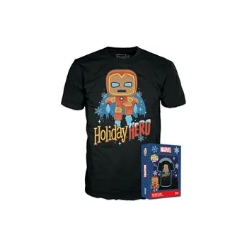Pánské tričko Funko Boxed tričko: Marvel - Gingerbread Iron Man (S)