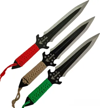 Bojový nůž HRT Foxter sada vrhacích nožů 25 cm 3 ks
