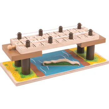 Vláček a vláčkodráha Bigjigs Rail Most Safari