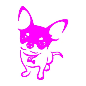 Polep vozidla SAMOLEPKA Pes 186 levá čivava (72 - Fluorescentní růžová) NA AUTO, NÁLEPKA, FÓLIE, POLEP, TUNING, VLASTNÍ TEXT, TISK, AUTOSAMOLEPKY.cz, POLEPY, OBRÁZEK, LOGO, SAMOLEPKY