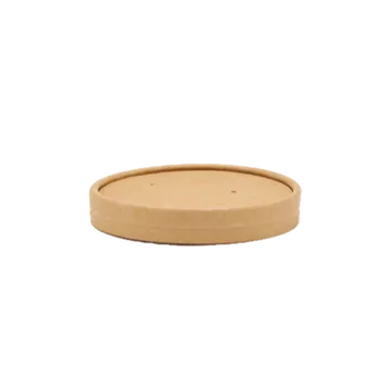 Jednorázové nádobí Víčko papírové KRAFT (25 ks)
