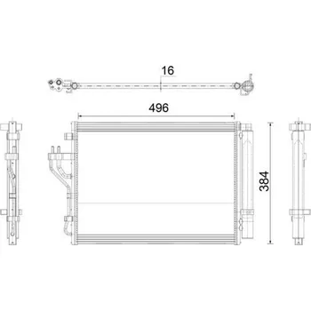 Výparník klimatizace Kondenzátor, klimatizace MAHLE AC 43 000P