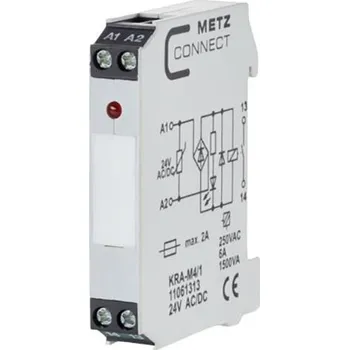 Relé Spojovací modul 24, 24 V/AC, V/DC (max) 1 spínací kontakt Metz Connect 11061313 1 ks