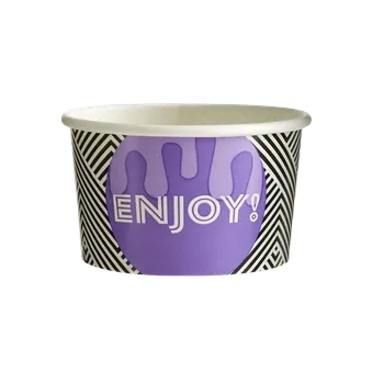 Jednorázové nádobí Kelímek / miska na zmrzlinu pr. 92 mm, 200 ml (50 ks)