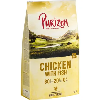 Krmivo pro psa 12kg Purizon Adult 80:20:0 kuřecí s rybou - bez obilovin