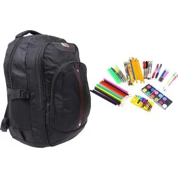 Školní batoh Batoh černý s náplní školních potřeb typ A
