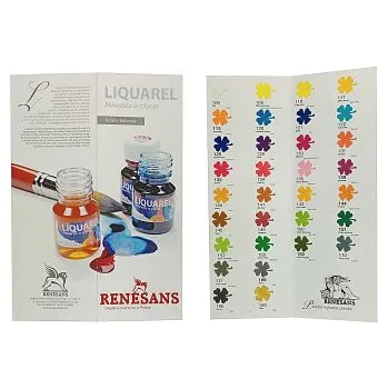 Vodová barva Vzorník akvarelových barev Renesans Liquarel (Vzorník akvarelových barev Renesans Liquarel)
