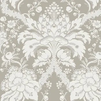 Tapeta York Šedobéžová předklížená tapeta na zeď, ornamenty DM4952, Damask, York, velikost 0,685 x 8,2 m