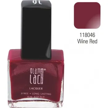 Lak na nehty GlamLac Lak na nehty 118046 Wine Red 15 ml