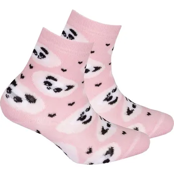 Dívčí vzorované ponožky WOLA PANDY růžové Velikost: 24-26